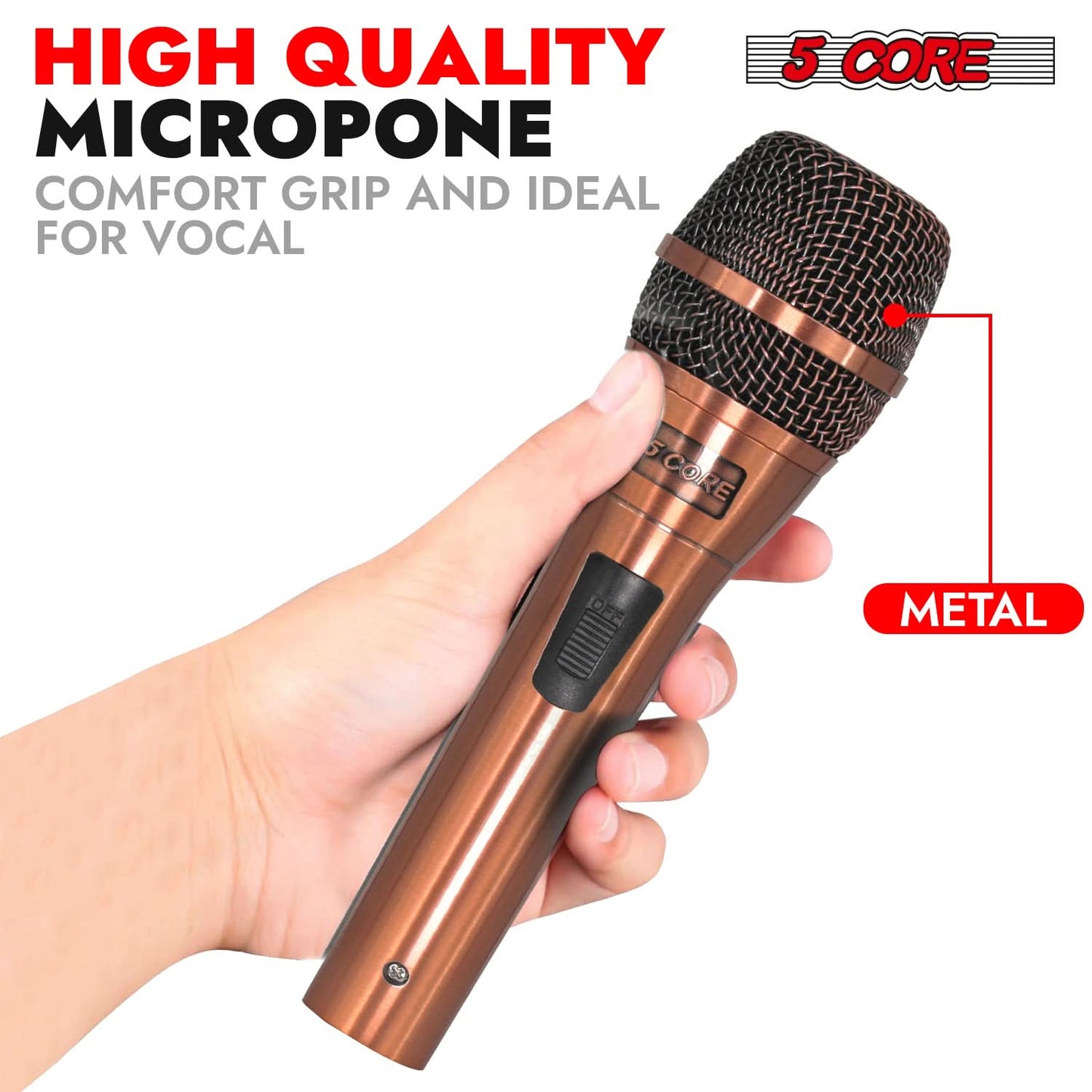 5Core XLR Microphone Dynamic Mic Karaoke Singing Studio Microfono Handheld Mics-1