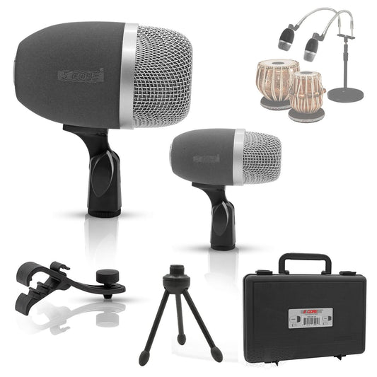 5 Core Tabla Mic Indian Instrument Microphone Set for Bayan Dayan Dholak Mic for Studio Stage Temple-0