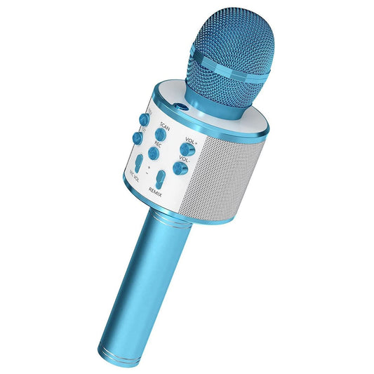5Core Wireless Karaoke Microphone Bluetooth Mic Portable Handheld Microfonos Inalambricos BLUE-0